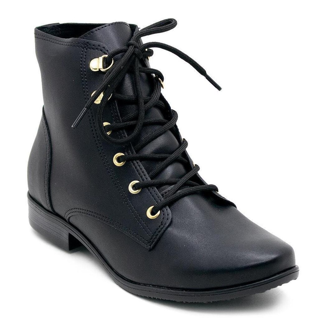 Bota Coturno Feminina Moleca 5335.107 Preta