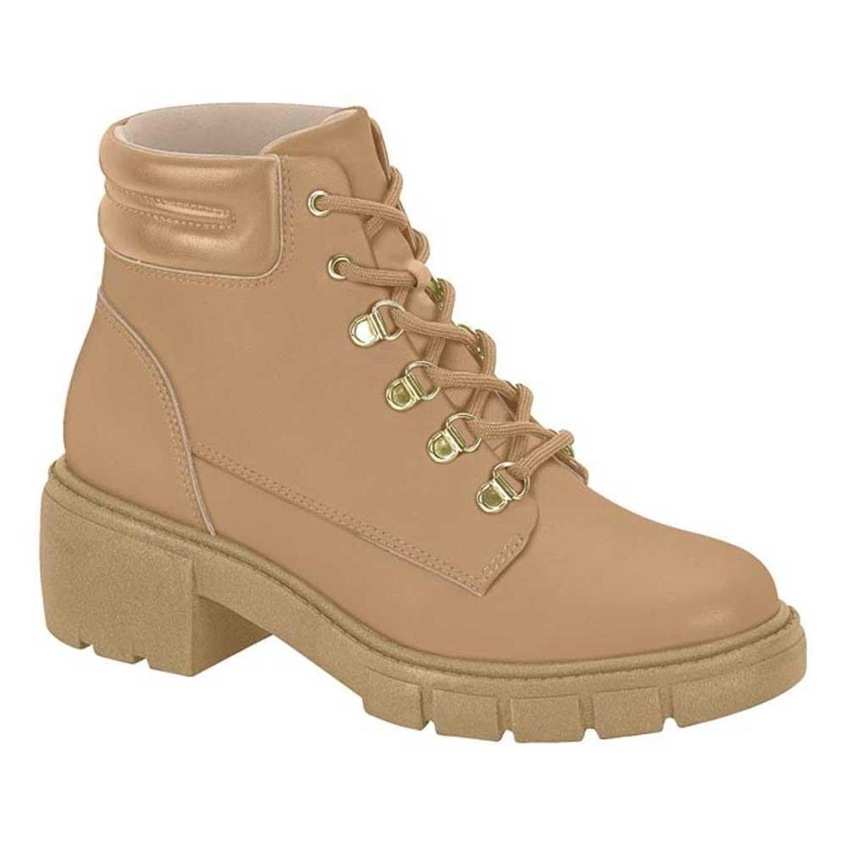 Bota Coturno Feminino Napa Tan Beira Rio 9077.202 Menor preço em Bota Coturno Feminino Napa Tan Beira Rio 9077.202