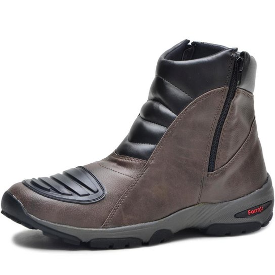 Bota Coturno Form's Motorcycle Ziper Masculino - Marrom Menor preço em Bota Coturno Form's Motorcycle Ziper Masculino - Marrom