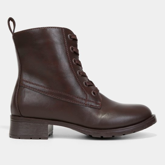 Bota Coturno Infantil Mooncity Cano Médio Menina - Marrom Menor preço em Bota Coturno Infantil Mooncity Cano Médio Menina - Marrom