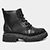 Bota Coturno Juvenil Molekinha Brilho Feminina - Preto