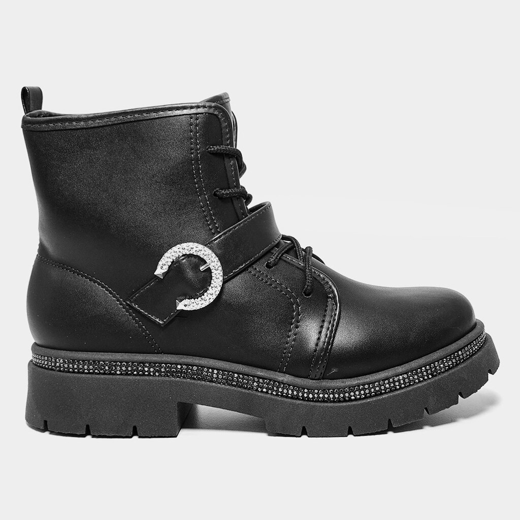 Bota Coturno Juvenil Molekinha Fivela Feminina