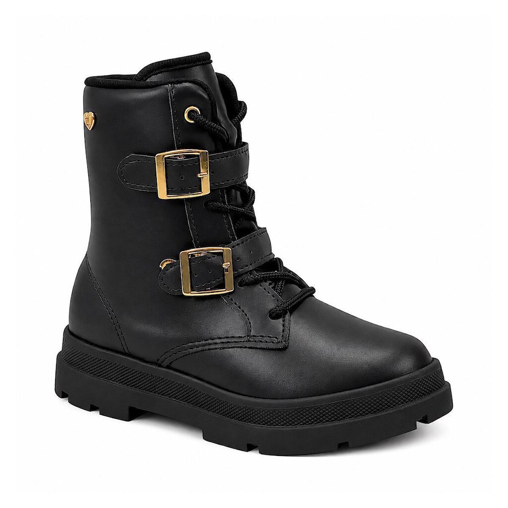 Bota Coturno Kidy Style Infantil Cano Médio 3630044 Preto