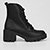 Bota Coturno Look Fashion Cano Médio Feminina - Preto