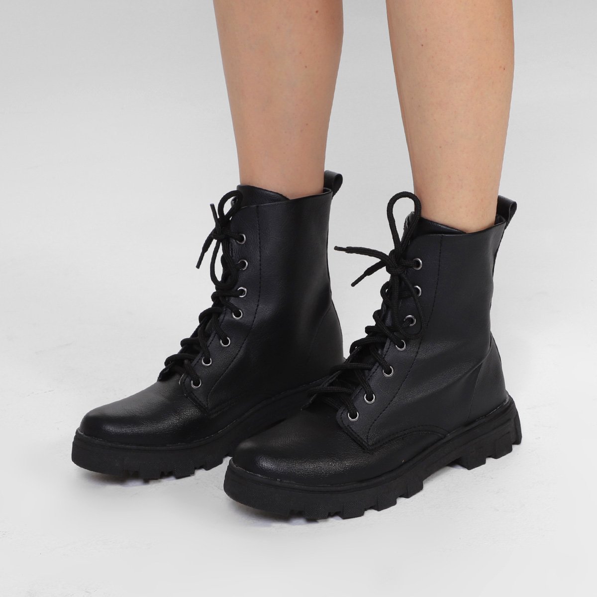 Bota Coturno Look Fashion Lisa Tratorada Feminina - 1