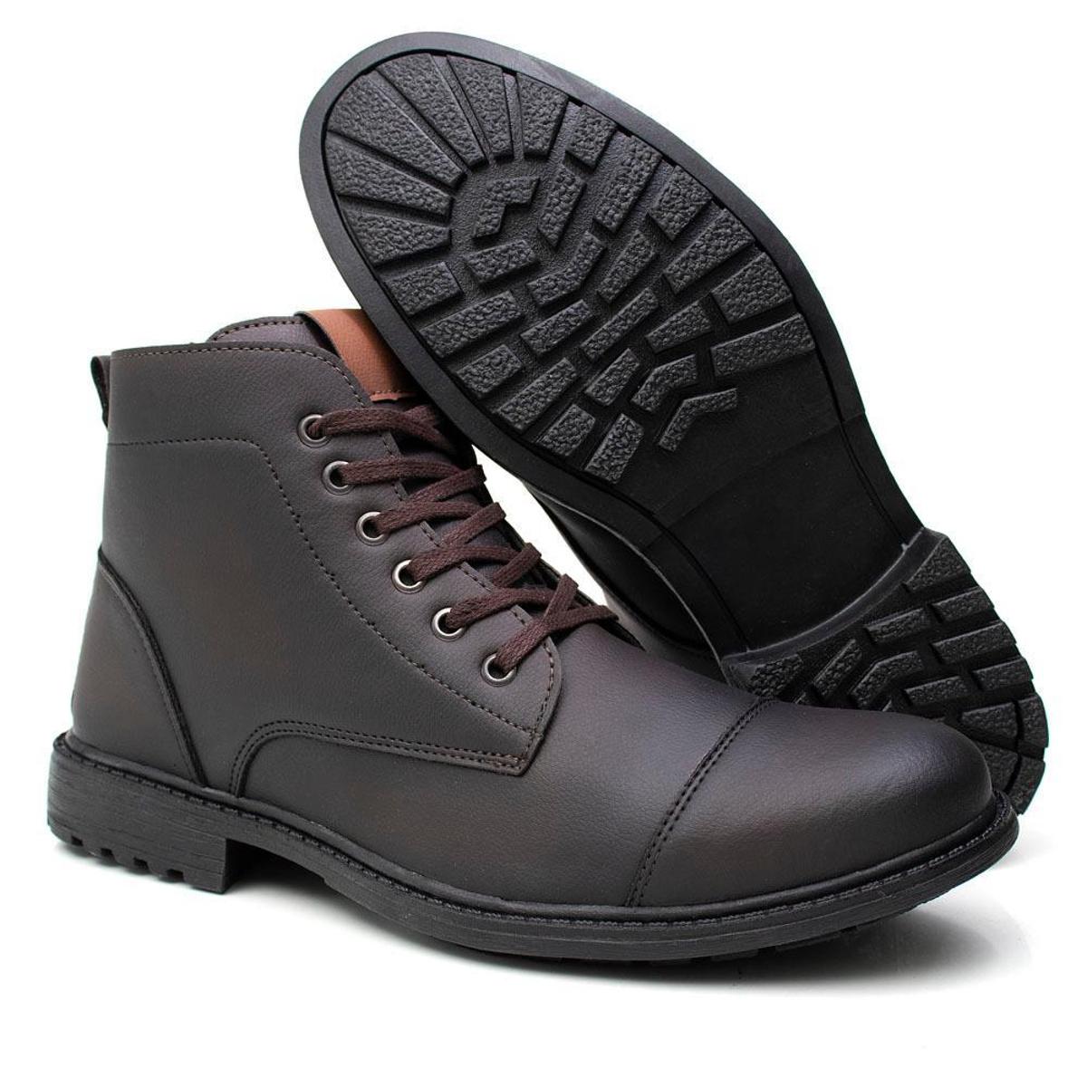 Bota Coturno Masculina Com Etiqueta - Preto | Netshoes