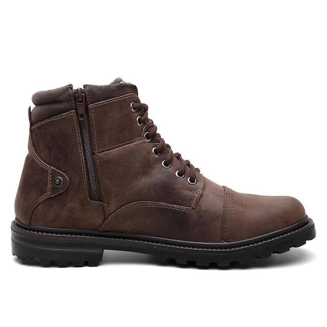 Bota Coturno Masculina Couro Venetto Cano Médio Cadarço