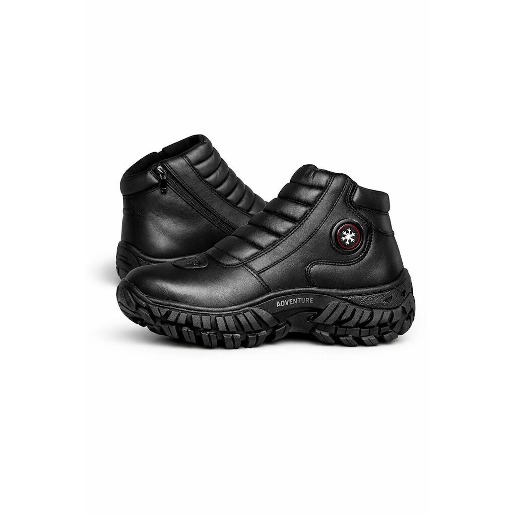Bota Coturno Masculina Motoqueiro Adventure Solado Tratorado Com Biqueira Resistente