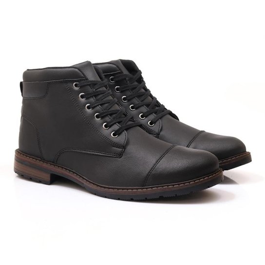 Bota Coturno Masculina Urbano Cadarço Dia a Dia Leve - Preto é ruim? Bota Coturno Masculina Urbano Cadarço Dia a Dia Leve - Preto é boa?