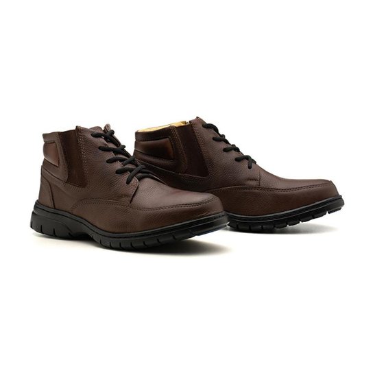 Bota Coturno Masculina Urbano Dia a Dia Cardaço - Marrom Menor preço em Bota Coturno Masculina Urbano Dia a Dia Cardaço - Marrom