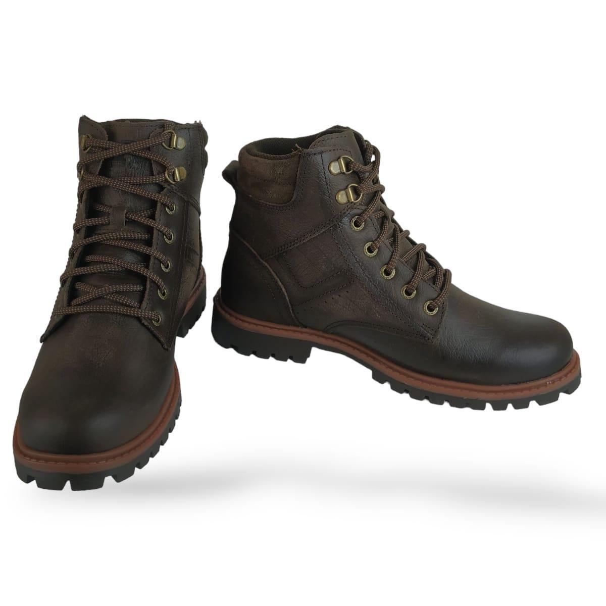Bota Coturno Masculina Vintage Cano Alto Macboot Tarma Café Cafe