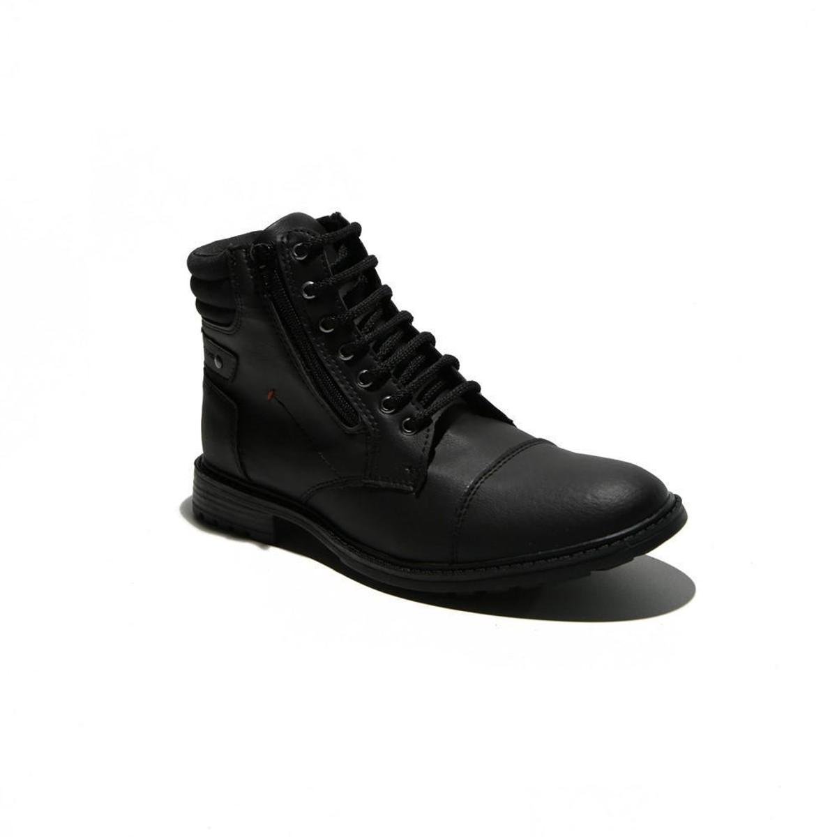 Bota Azimute Bota Coturno Militar Motociclista Sapatofran Em Couro