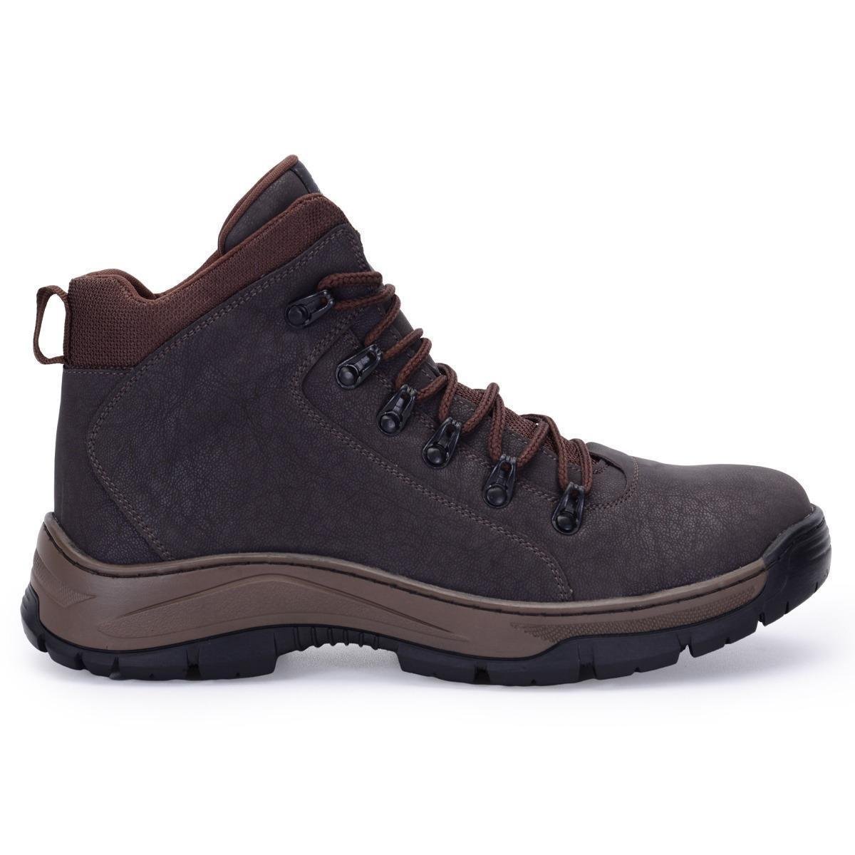 Bota Coturno Masculino Adventure Worker Trilha Cano Médio Menor preço em Bota Coturno Masculino Adventure Worker Trilha Cano Médio