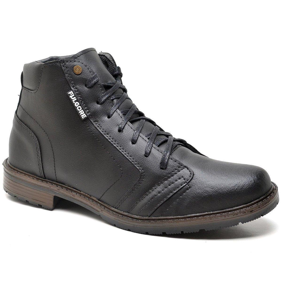 Bota Coturno Masculino Casual Urbano Com Ziper Lateral E Palmilha Gel Preto Menor preço em Bota Coturno Masculino Casual Urbano Com Ziper Lateral E Palmilha Gel Preto
