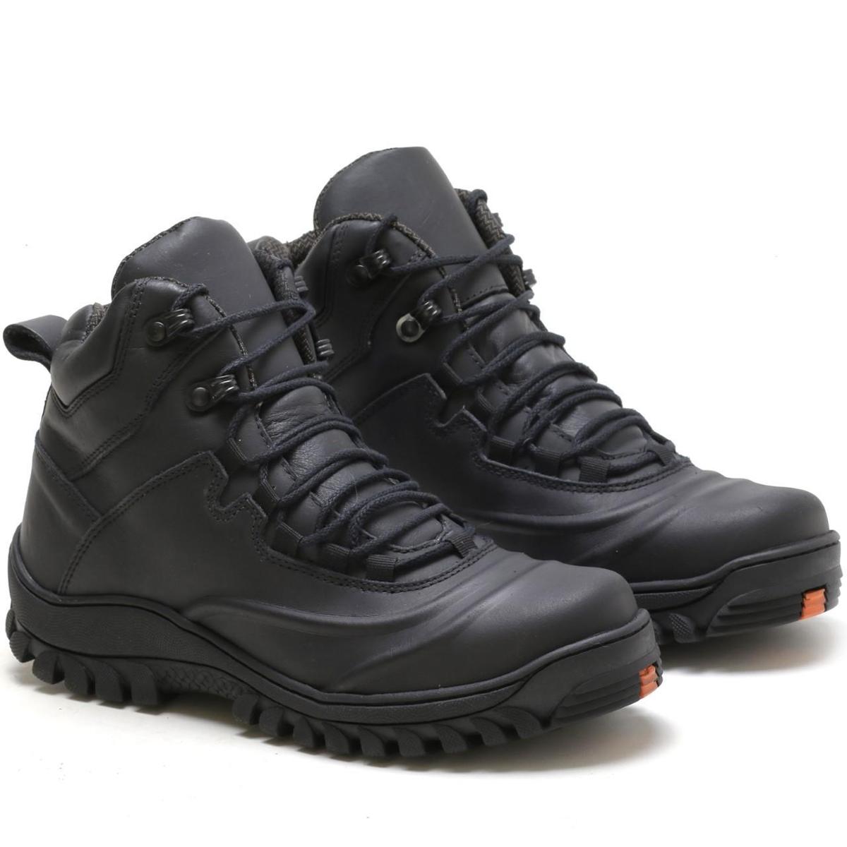 Bota Coturno Masculino Couro Legitimo Free Jump Café Menor preço em Bota Coturno Masculino Couro Legitimo Free Jump Café