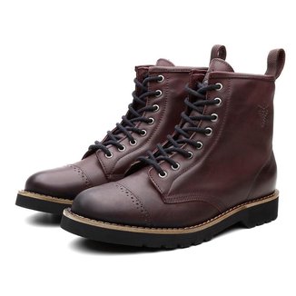 Bota Coturno Masculino London Couro Dia a Dia Black Boots