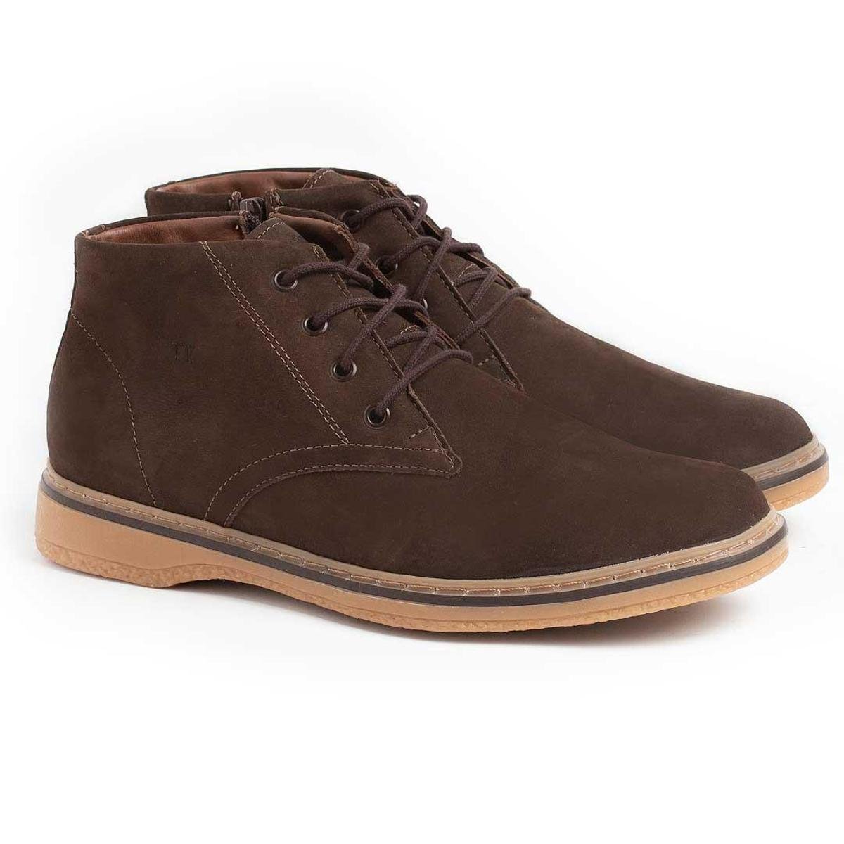 BOTA COTURNO MASCULINO MALÁSIA EM COURO Menor preço em BOTA COTURNO MASCULINO MALÁSIA EM COURO
