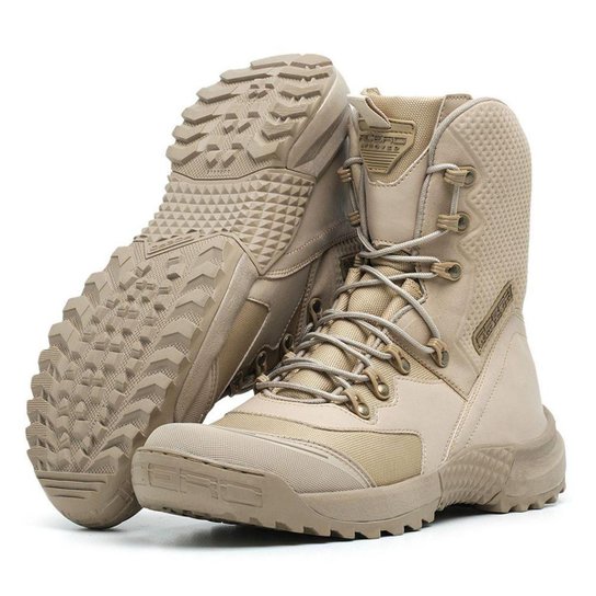 Bota Coturno Militar Acero One Desert - Bege Menor preço em Bota Coturno Militar Acero One Desert - Bege