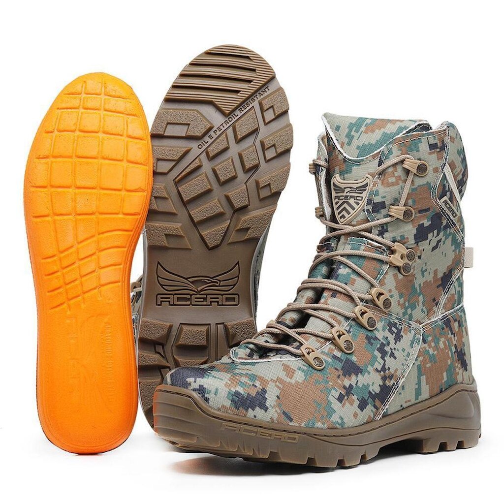 BOTA COTURNO MILITAR ACERO RIPSTOP