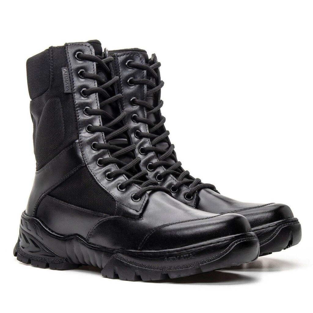 Bota Coturno Militar Tática Adventure Couro Leopard Armata