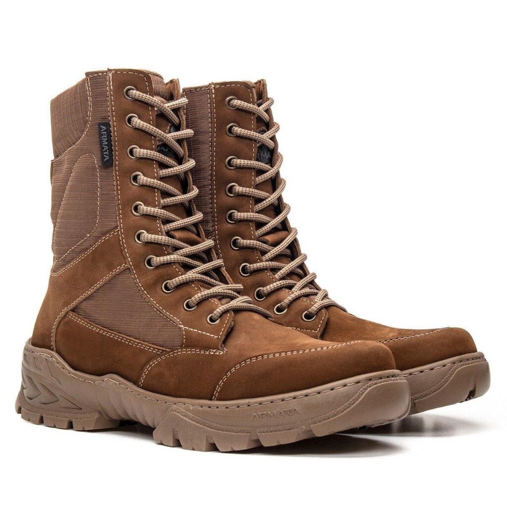 Bota Coturno Militar Tática Adventure Couro Leopard Armata