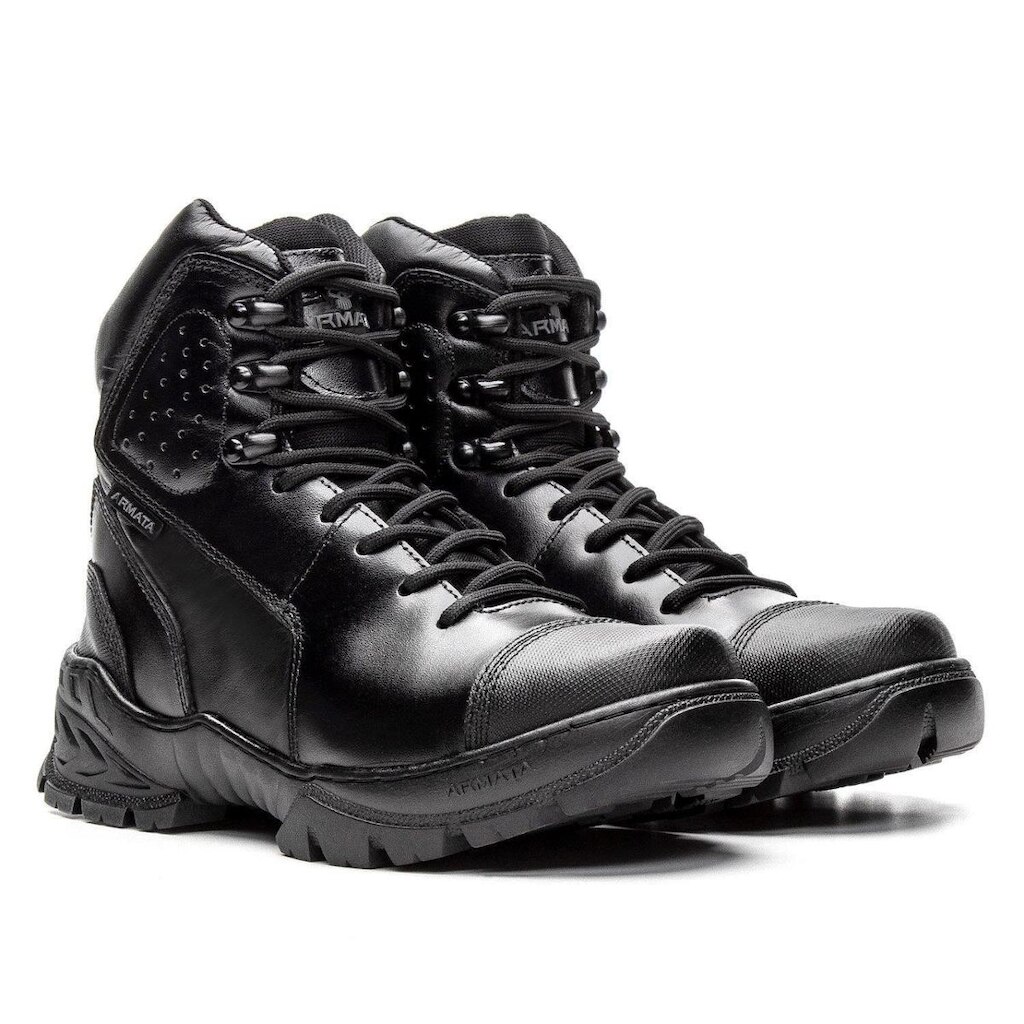 Bota Coturno Militar Tática Segurança Couro Troller Armata