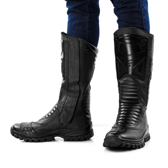 Bota Coturno Militar Tático Cano Alto Masculino Couro Legitimo
