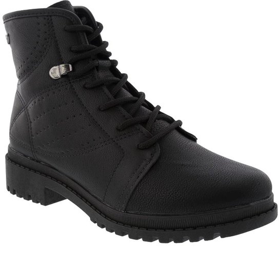 Bota Coturno Mississipi Perfuros Preto - 32 - Preto Menor preço em Bota Coturno Mississipi Perfuros Preto - 32 - Preto