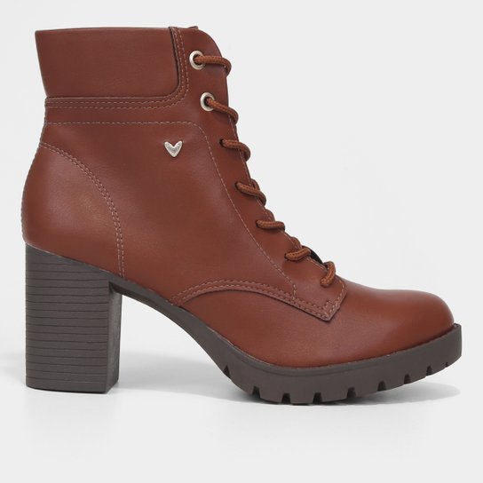 Bota Coturno Mississipi Salto Bloco Médio Tratorado Feminina - Marrom Menor preço em Bota Coturno Mississipi Salto Bloco Médio Tratorado Feminina - Marrom