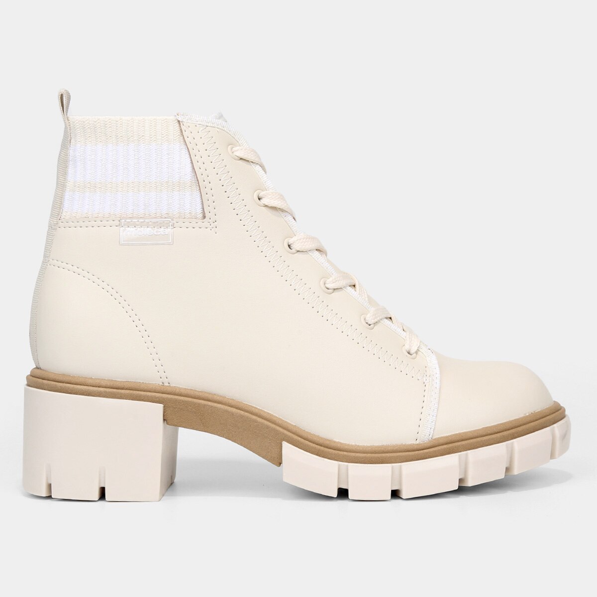 Bota Coturno Moleca Tratorada Malha Feminina Menor preço em Bota Coturno Moleca Tratorada Malha Feminina