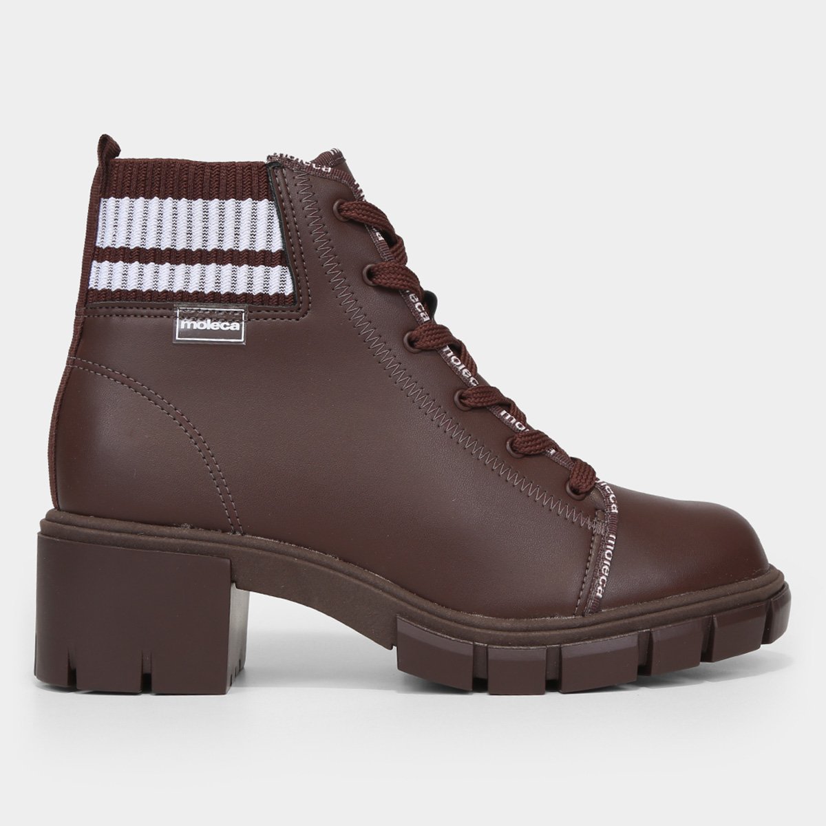 Bota Coturno Moleca Tratorada Malha Feminina Menor preço em Bota Coturno Moleca Tratorada Malha Feminina