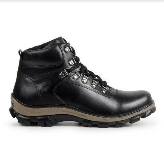Bota Coturno Motociclista Masculino Trilha Adventure Trekking Radical Couro