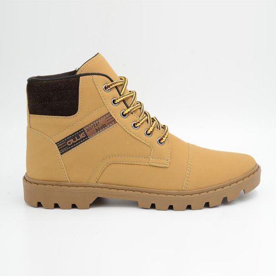 Bota Coturno Ollie Masculina Ranger Cano Alto - Amarelo Menor preço em Bota Coturno Ollie Masculina Ranger Cano Alto - Amarelo