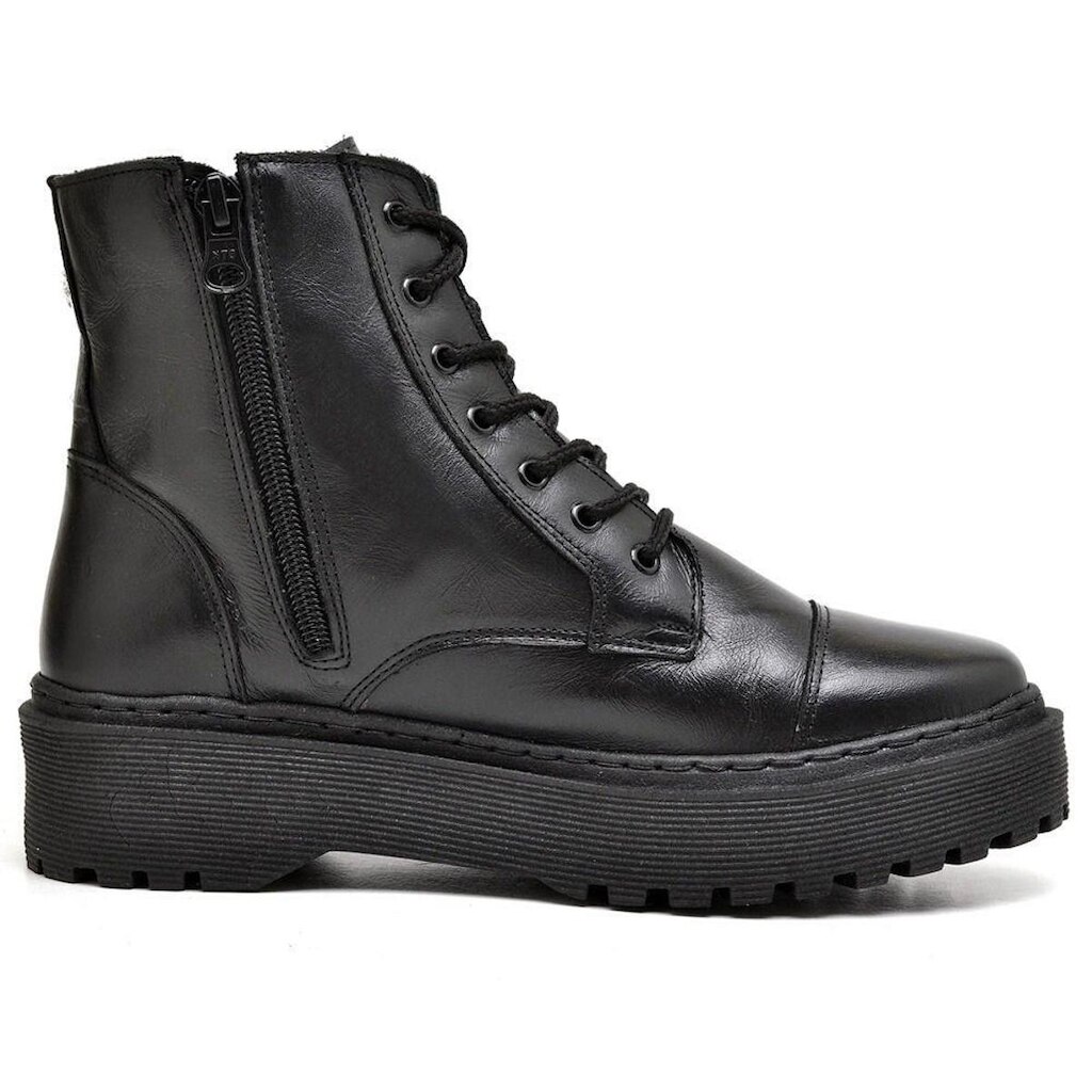 Bota Coturno Preta Feminina Cano Curto Tratorada 21000