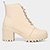 Bota Coturno Ramarim Cano Curto Feminina - Off White