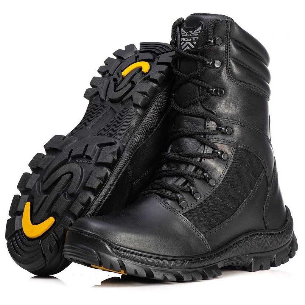 Bota Coturno Smith Latego Acero Couro - Preto
