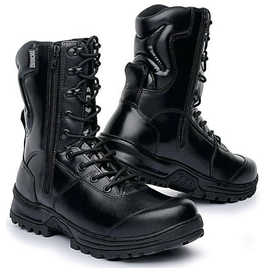 Bota Coturno Tatico Militar Couro Rafale Sniper - Preto Menor preço em Bota Coturno Tatico Militar Couro Rafale Sniper - Preto