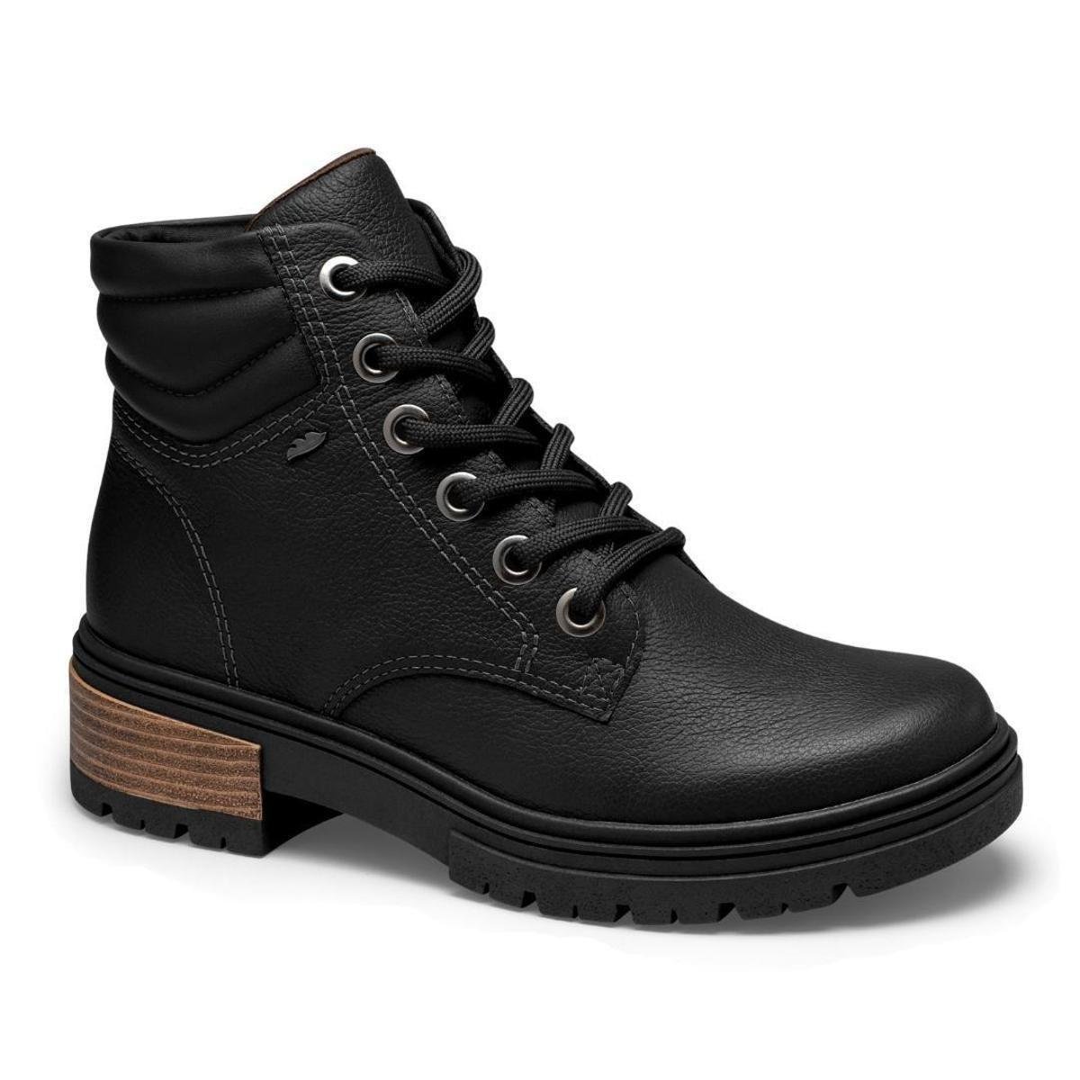 Bota Coturno Tratorado em Couro Dakota Salto Baixo Feminino G9781
