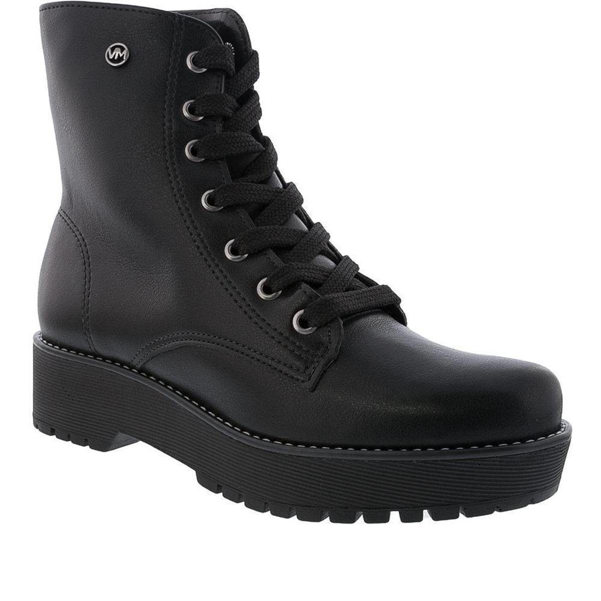 Bota Coturno Via Marte Plataforma com Pespontos Preto - Verde Militar |  Netshoes