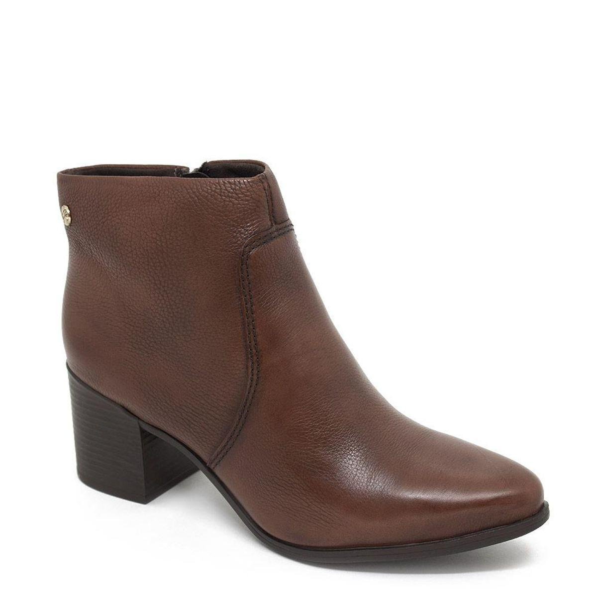 bota couro bottero cano curto