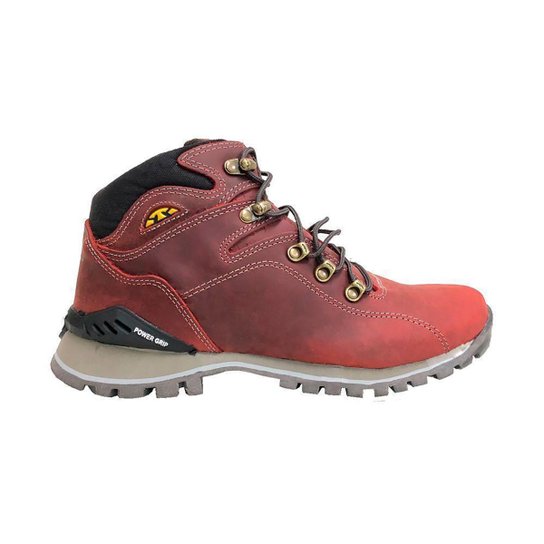 Bota Couro Bull Terrier Elite II Masculina - Vermelho Menor preço em Bota Couro Bull Terrier Elite II Masculina - Vermelho