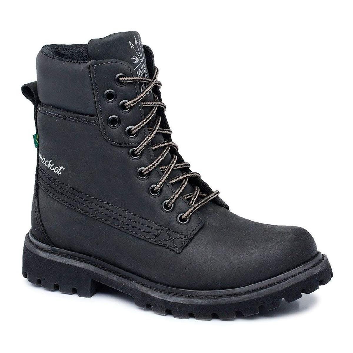 Bota Couro Cano Alto Macboot Papoula Masculino Menor preço em Bota Couro Cano Alto Macboot Papoula Masculino