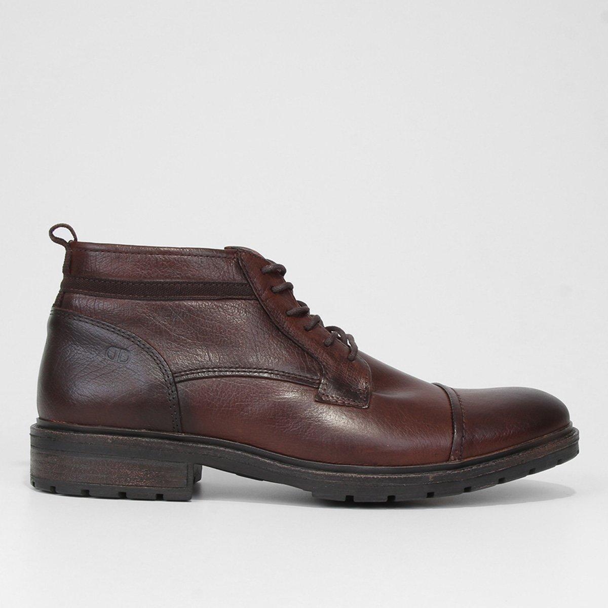 Bota Couro Cano Curto Democrata Astro Masculina Menor preço em Bota Couro Cano Curto Democrata Astro Masculina