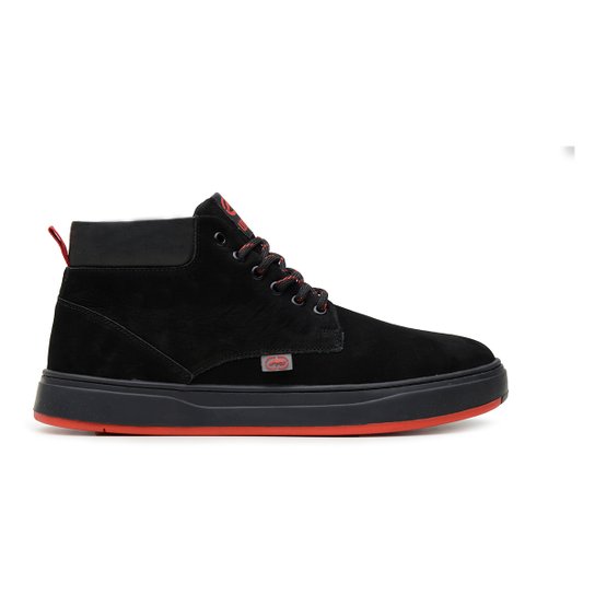 Bota Couro Cano Curto Ecko Unltd Bali Masculina - Preto Menor preço em Bota Couro Cano Curto Ecko Unltd Bali Masculina - Preto
