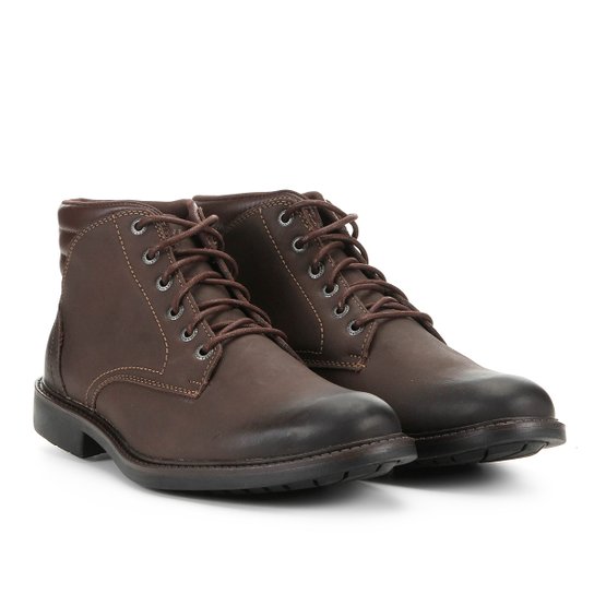 Bota Couro Cavalera Hill Cano Médio Masculina - Café Menor preço em Bota Couro Cavalera Hill Cano Médio Masculina - Café