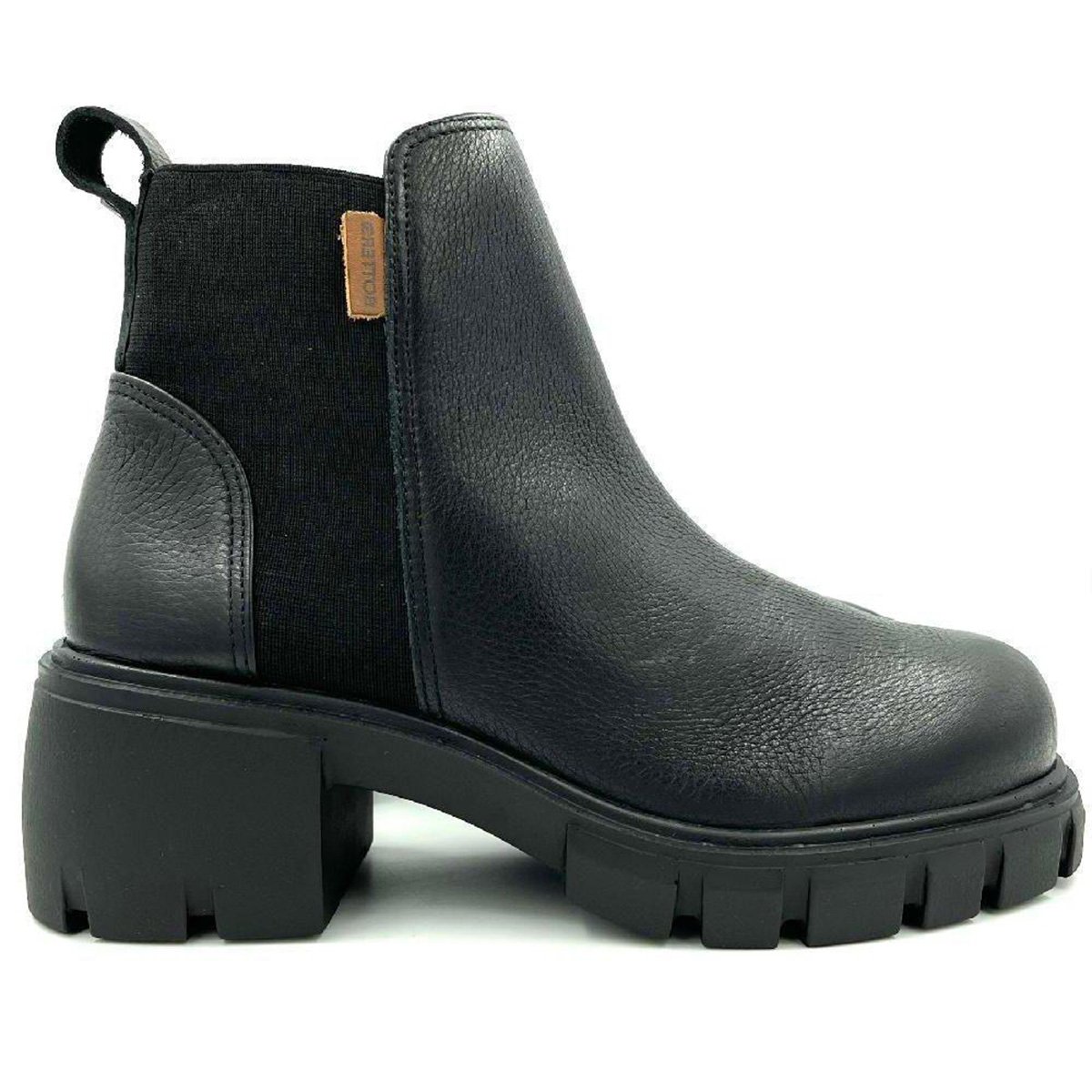 Bota Couro Chelsea Bottero Tratorada Feminina Menor preço em Bota Couro Chelsea Bottero Tratorada Feminina