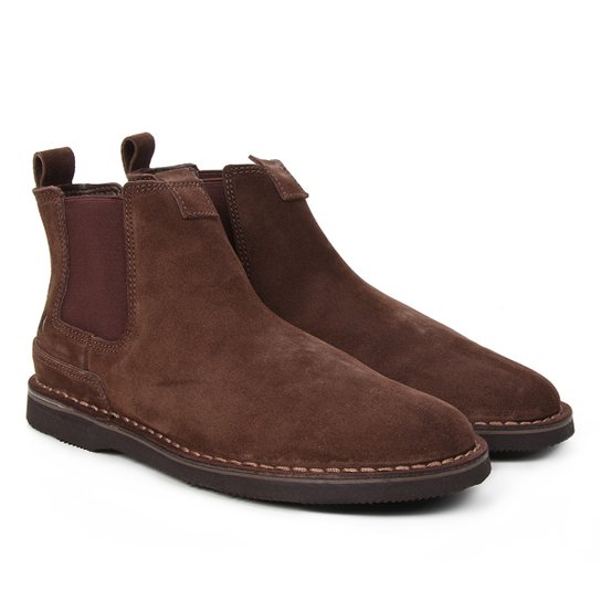 Bota Couro Chelsea Kildare Fylei Masculina - Café Menor preço em Bota Couro Chelsea Kildare Fylei Masculina - Café