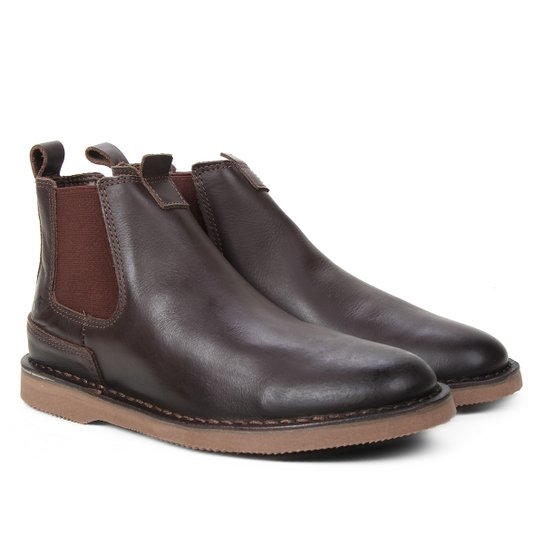 Bota Couro Chelsea Kildare Fylei Masculina - Caramelo Menor preço em Bota Couro Chelsea Kildare Fylei Masculina - Caramelo