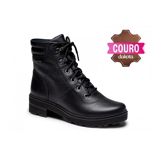 Bota Couro Coturno Cano Curto Dakota Tratorada Preto Netshoes