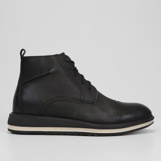 Bota Couro Democrata Garage Trattore Masculina - Preto Menor preço em Bota Couro Democrata Garage Trattore Masculina - Preto